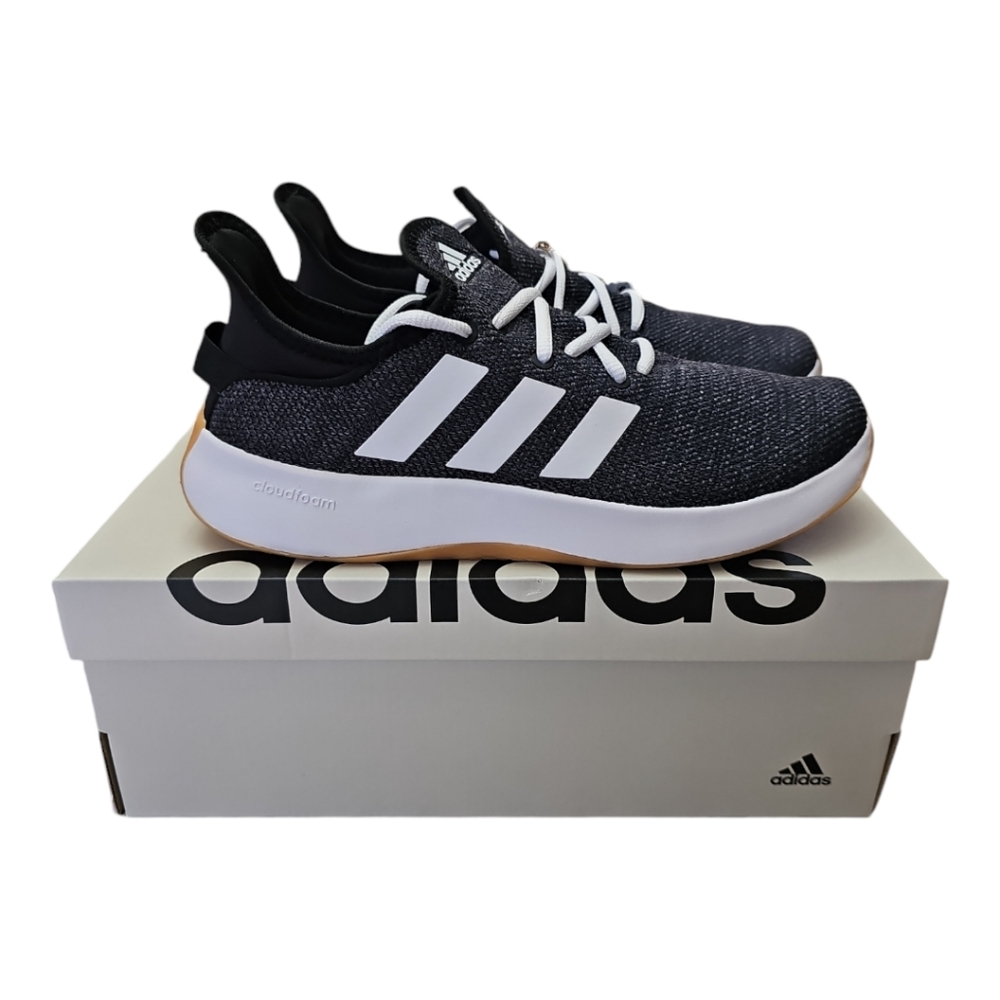 ADIDAS Cloudform Pure Black Running Shoes Women's Size 9 NWT